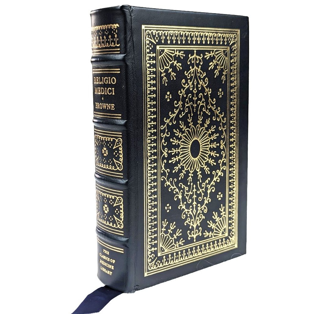 Classic Medical Text Religio Medici Leather Binding 22k Gold Accents Limited Ed